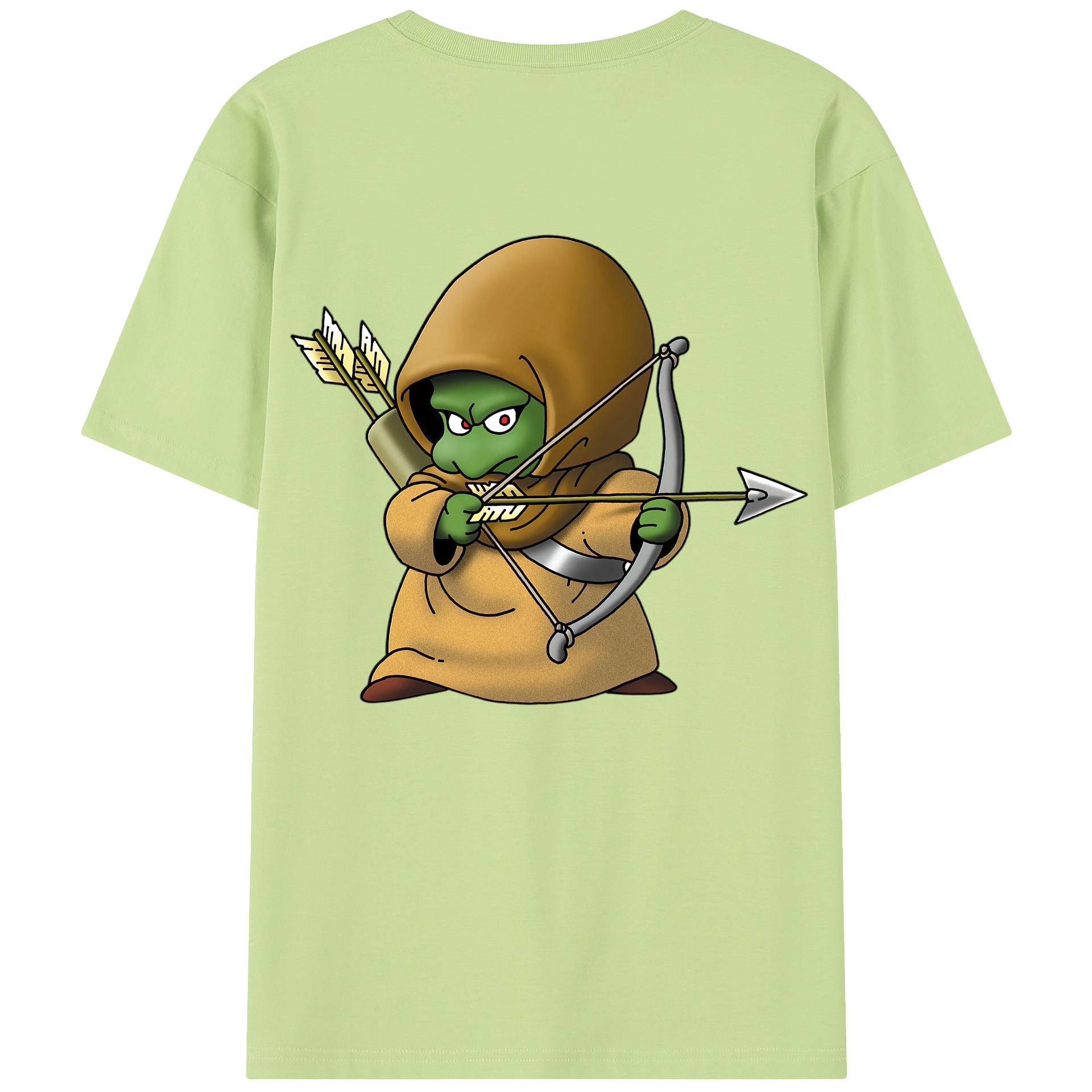 （画像用） ドラゴンクエスト Doragon Kuesuto Dragon Quest 綿100％半袖Tシャツ（背面プリント）